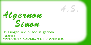 algernon simon business card